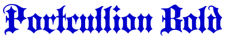 Portcullion Bold font